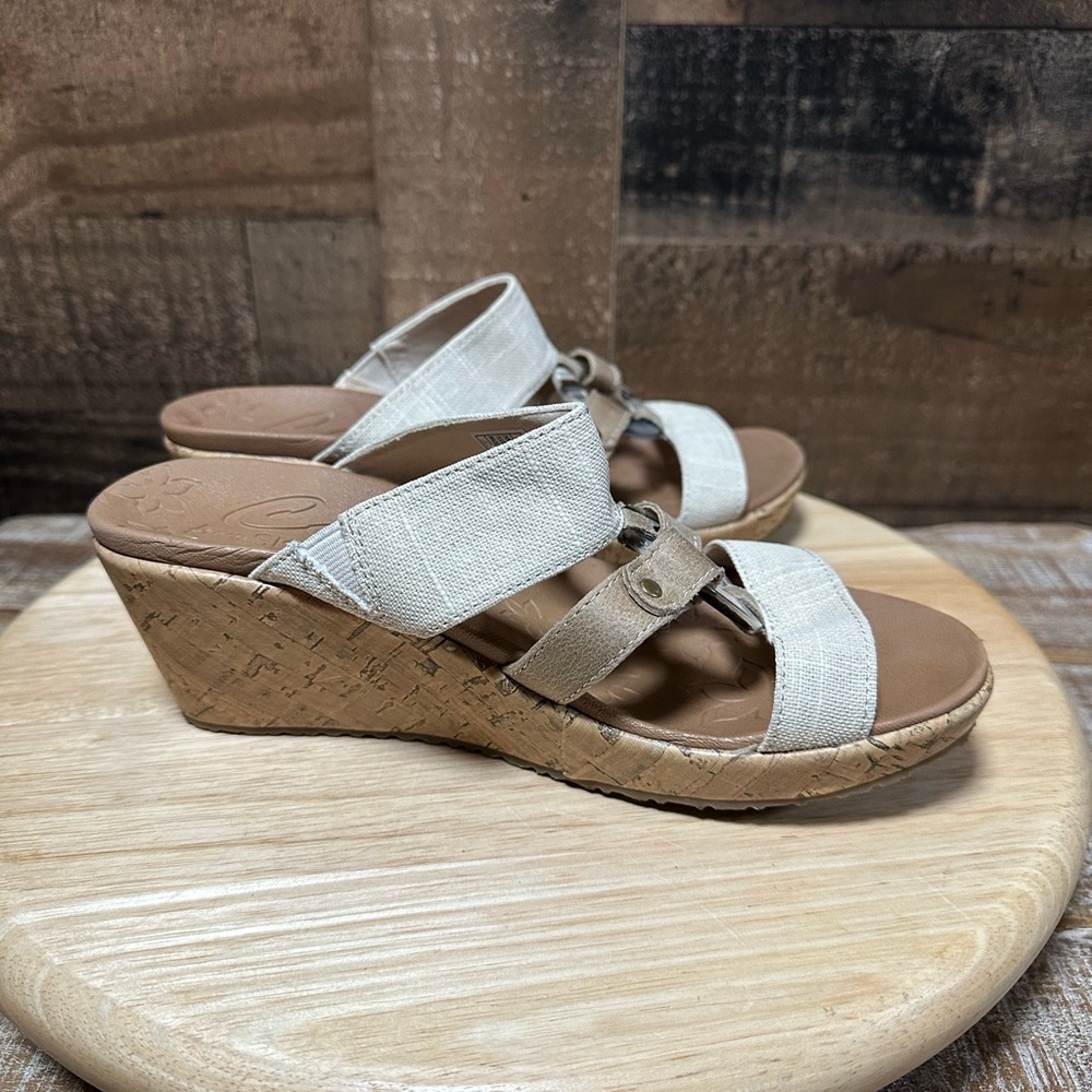 Skechers Women’s Natural Cali Beverlee Sail Away 2.5” Wedge Sandal 32953 Size 7 - Picture 5 of 8